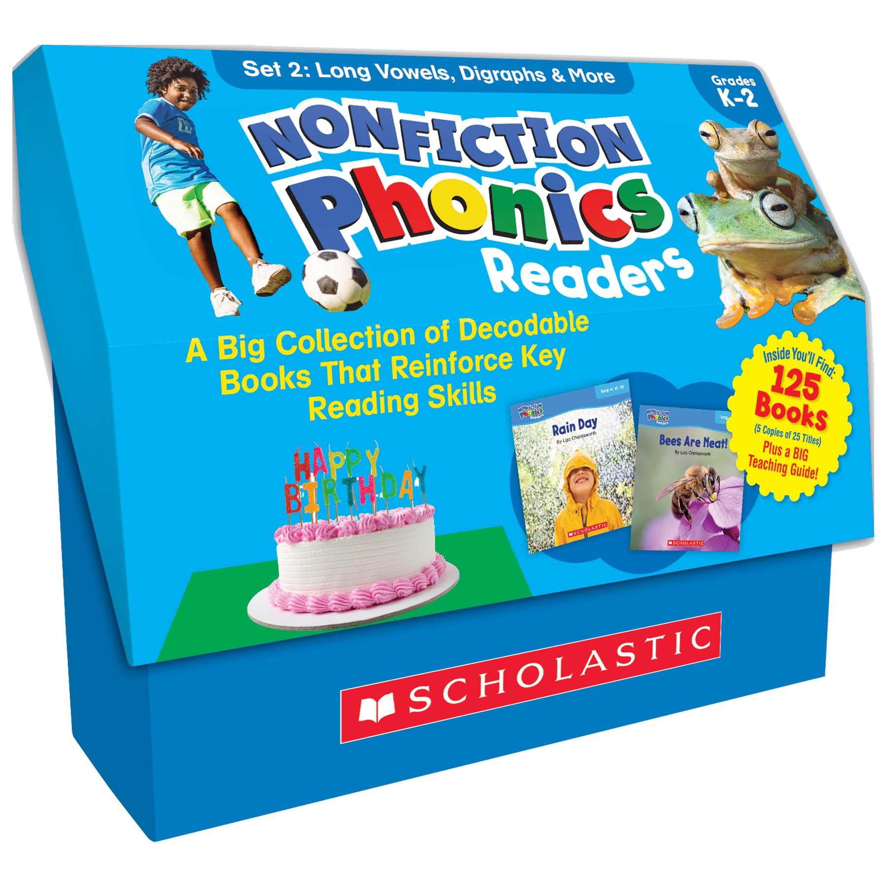 Nonfiction Phonics Readers: Long Vowels, Digraphs & More, Multiple-Copy Set, 125 Books - Loomini