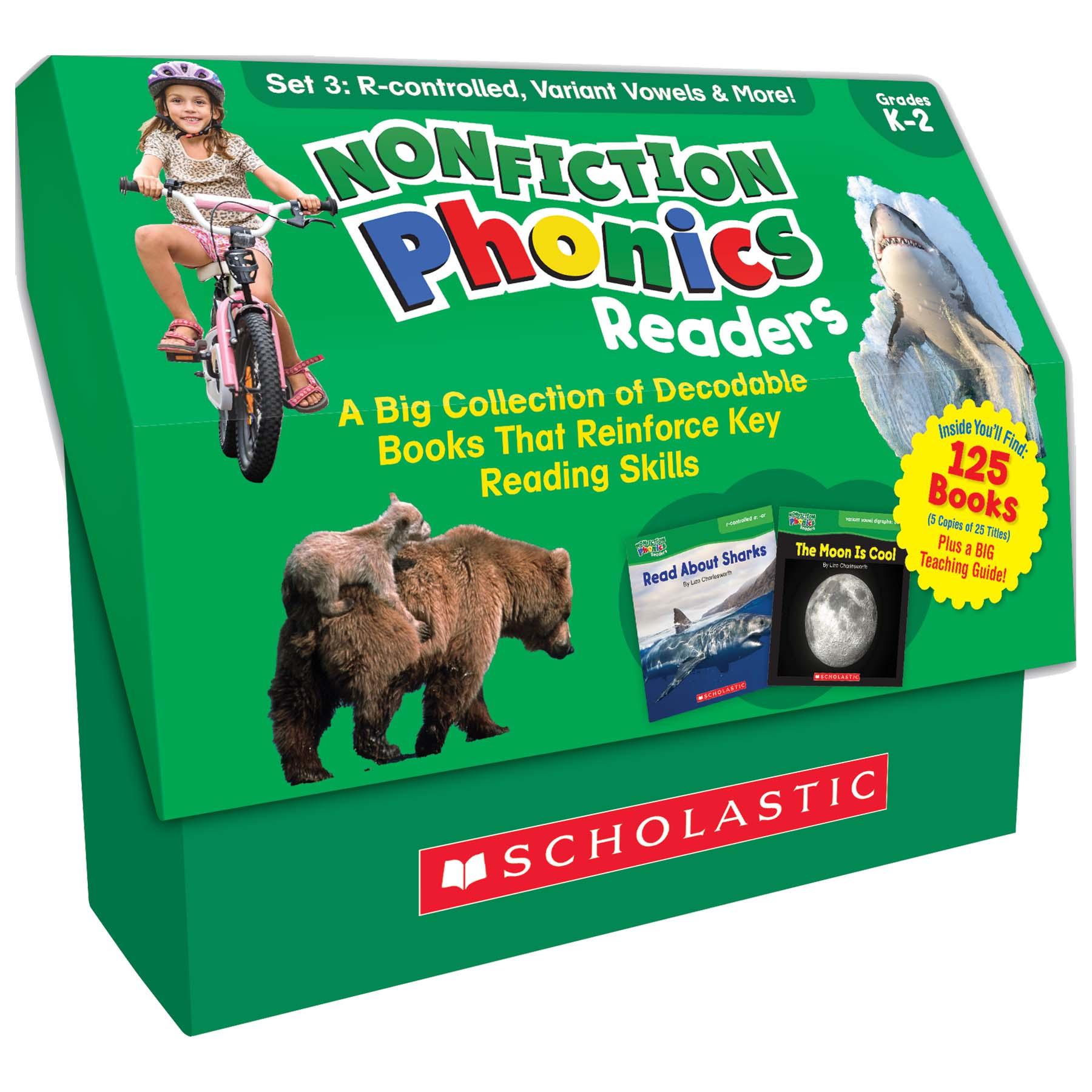 Nonfiction Phonics Readers: R-controlled, Variant Vowels & More, Multiple-Copy Set, 125 Books - Loomini