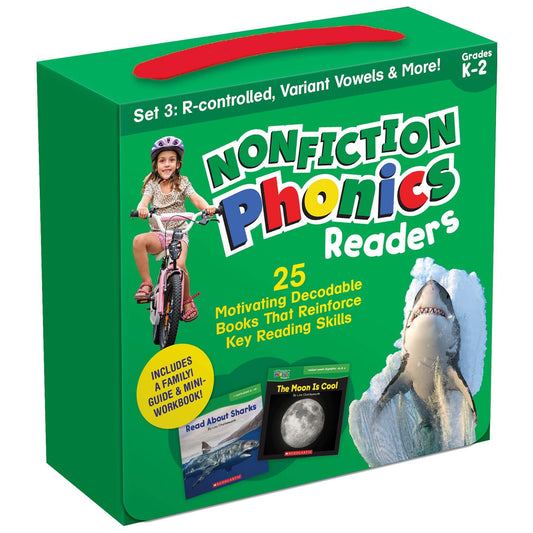 Nonfiction Phonics Readers: R-controlled, Variant Vowels & More, Single-Copy Set, 25 Books - Loomini