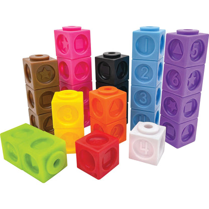 Numbers and Shapes Connecting Cubes, Set of 100 - Loomini