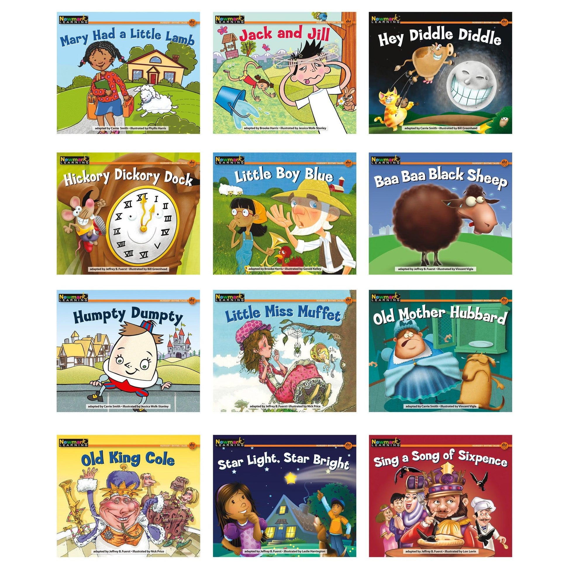 Nursery Rhyme Tales Content-Area Leveled Reader, English, Set of 12 - Loomini