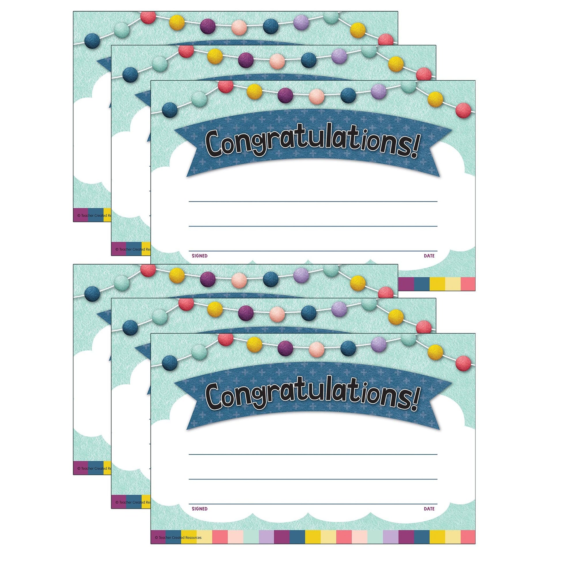 Oh Happy Day Congratulations Awards, 30 Per Pack, 6 Packs - Loomini