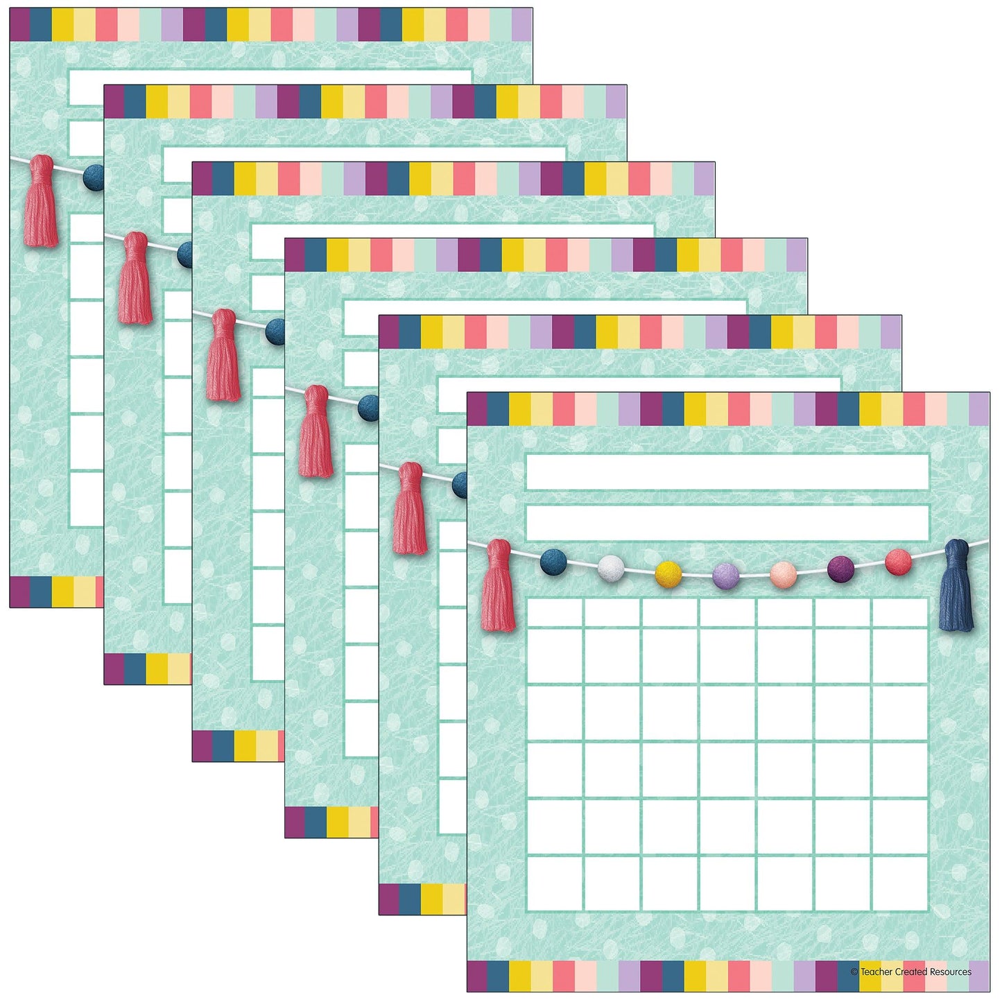Oh Happy Day Incentive Charts, Pack of 6 - Loomini
