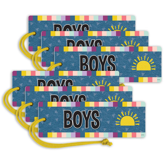 Oh Happy Day Magnetic Boys Pass, Pack of 6 - Loomini