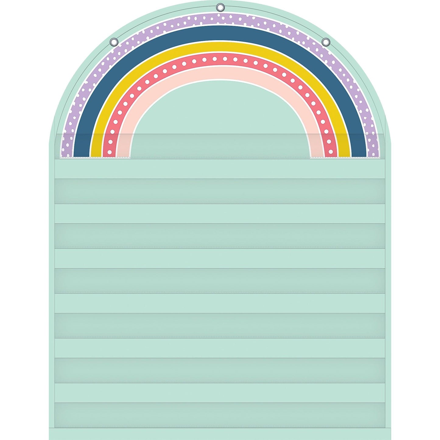 Oh Happy Day Rainbow 7 Pocket Chart - Loomini