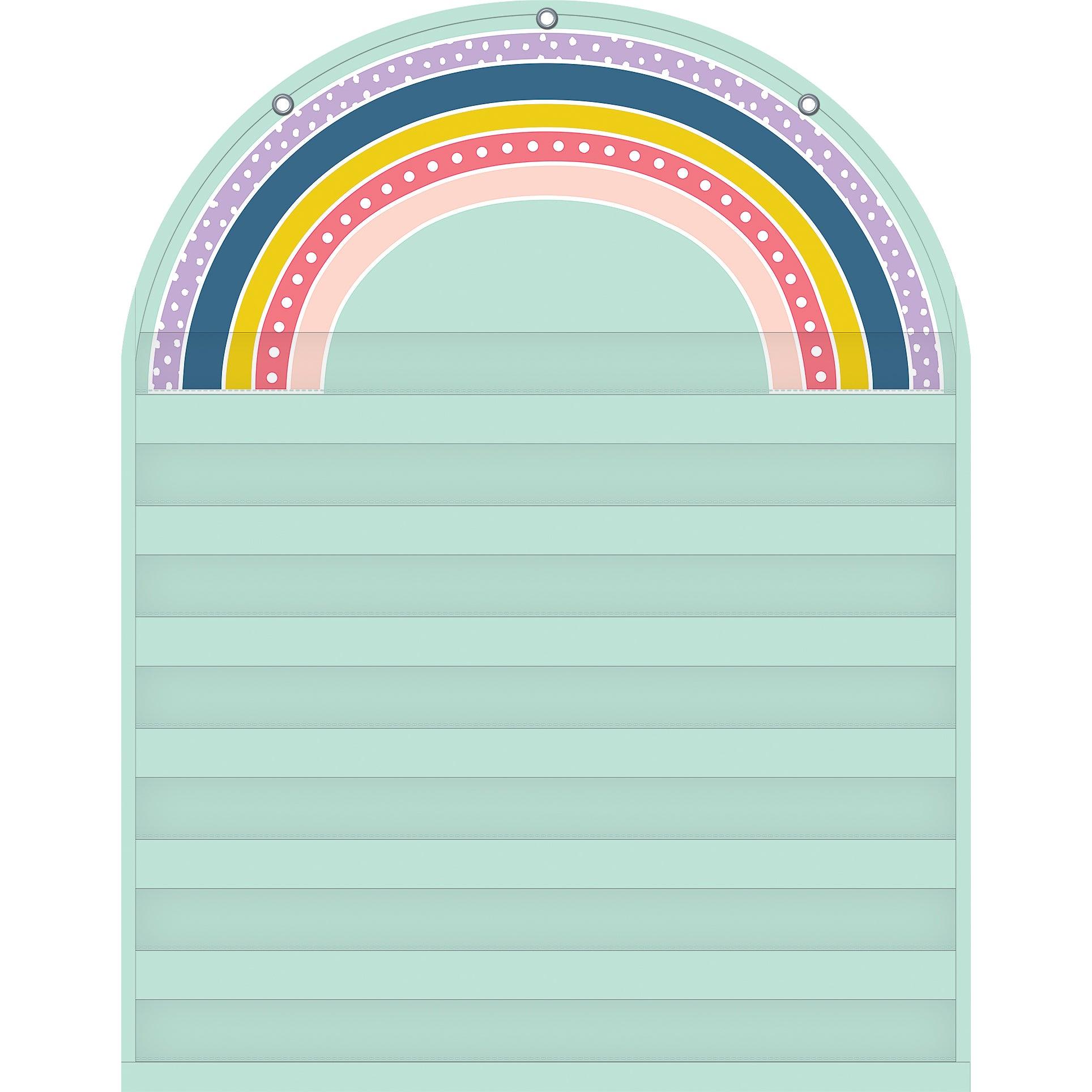 Oh Happy Day Rainbow 7 Pocket Chart - Loomini