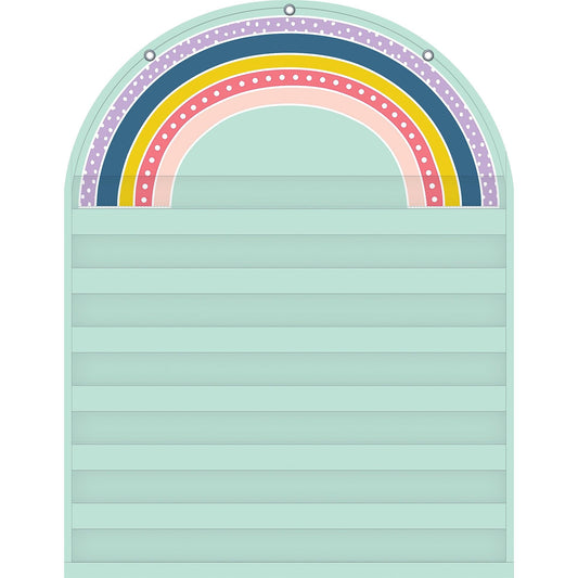 Oh Happy Day Rainbow 7 Pocket Chart - Loomini
