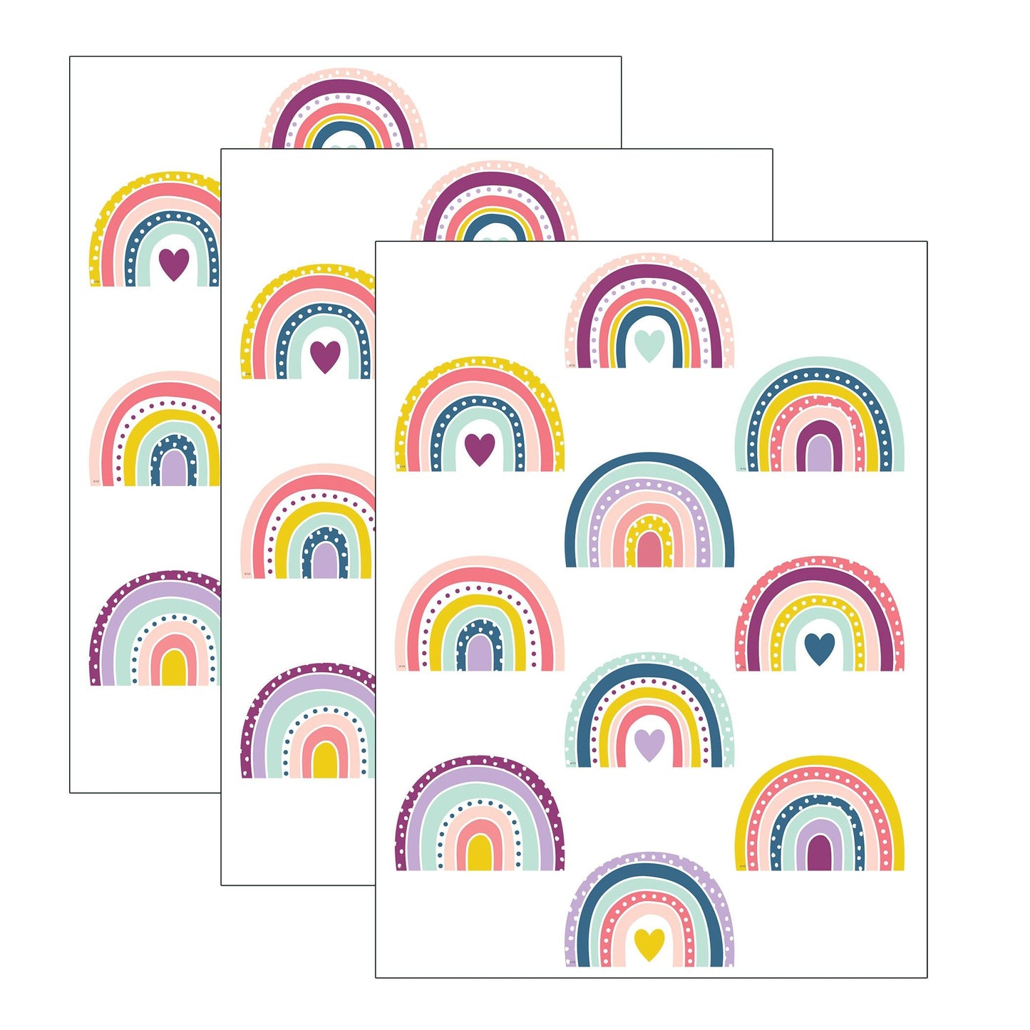 Oh Happy Day Rainbow Accents, 30 Per Pack, 3 Packs - Loomini