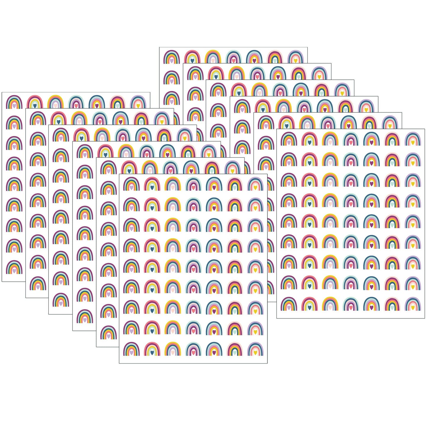 Oh Happy Day Rainbows Mini Stickers, 378 Per Pack, 12 Packs - Loomini