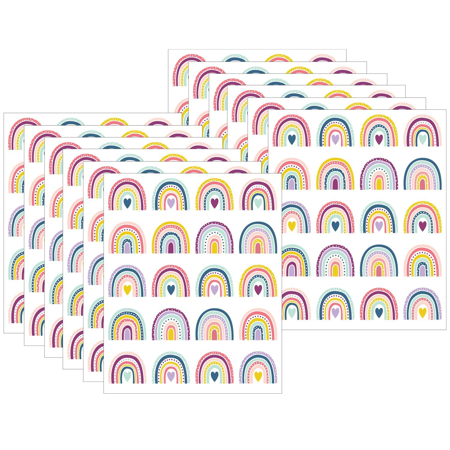 Oh Happy Day Rainbows Stickers, 12 Packs - Loomini