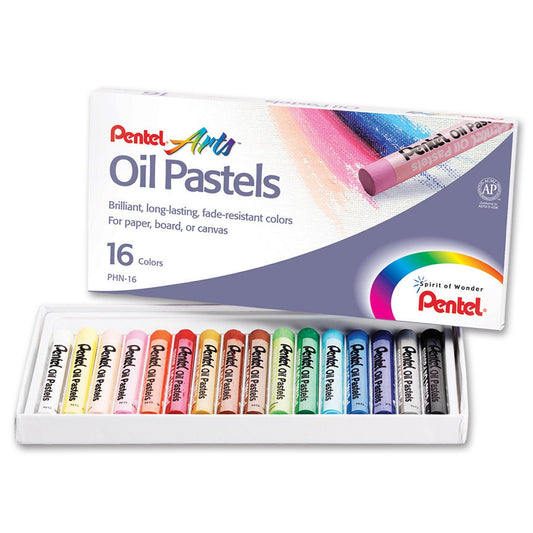 Oil Pastel Set, 16 Colors, 12 Sets - Loomini