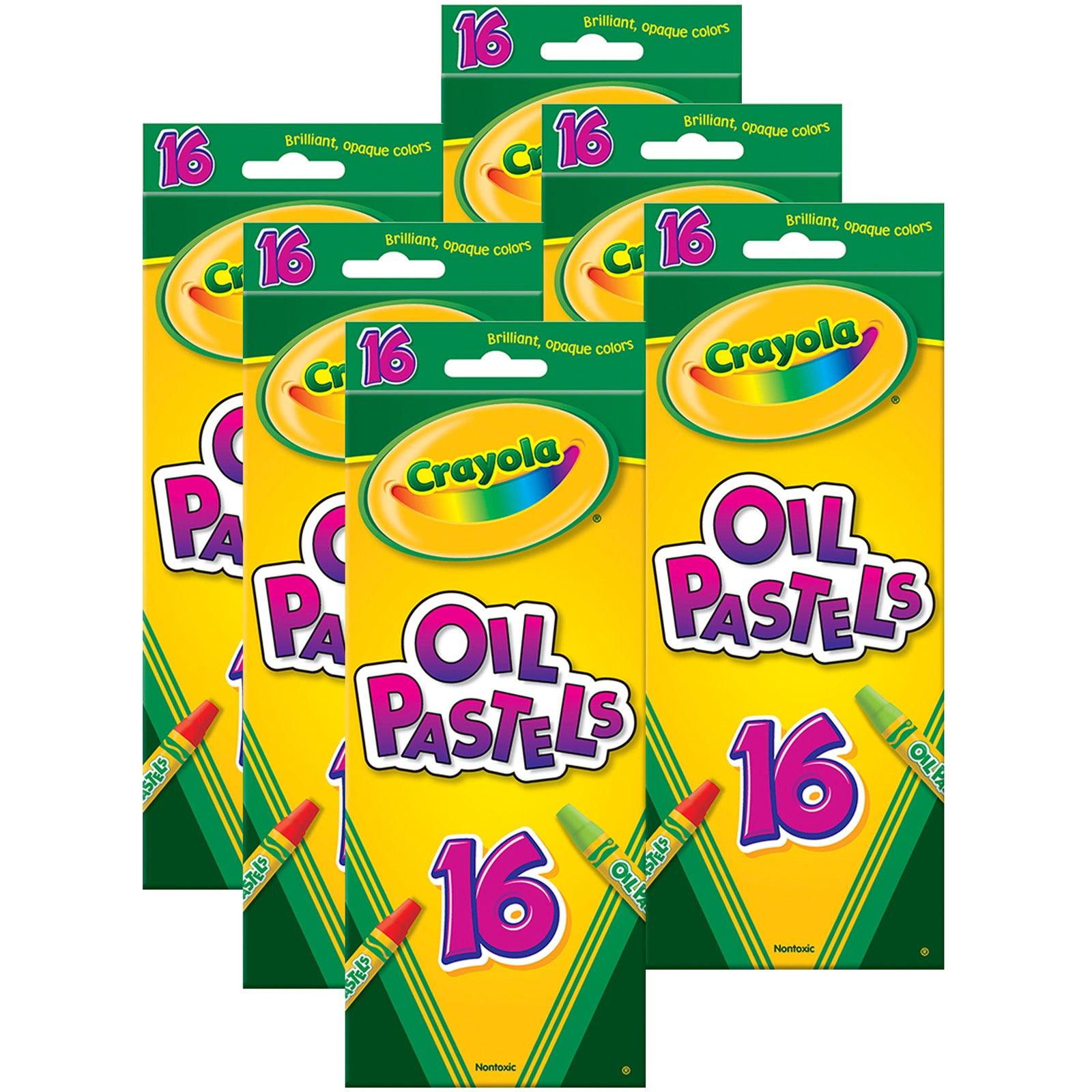 Oil Pastels, 16 Per Box, 6 Boxes - Loomini