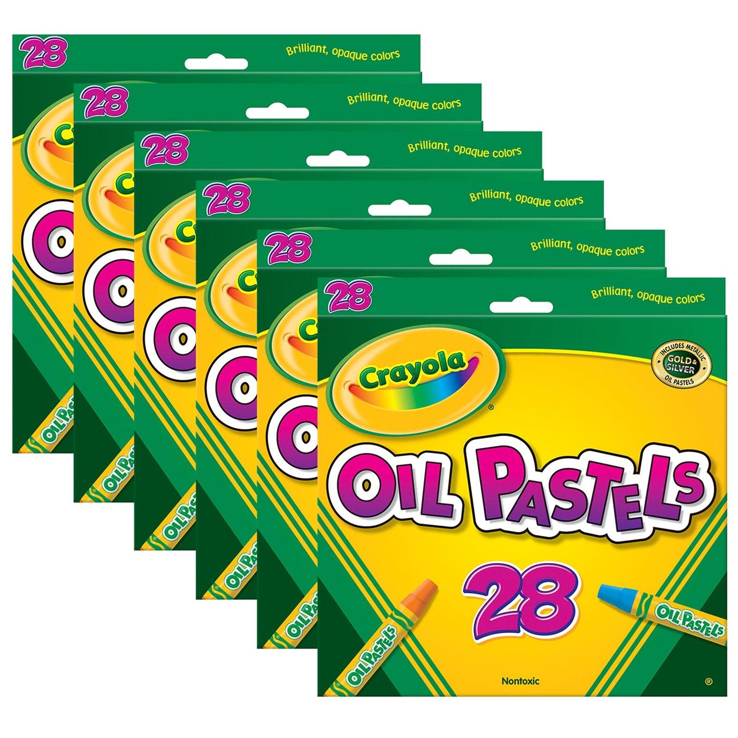 Oil Pastels, 28 Per Box, 6 Boxes - Loomini