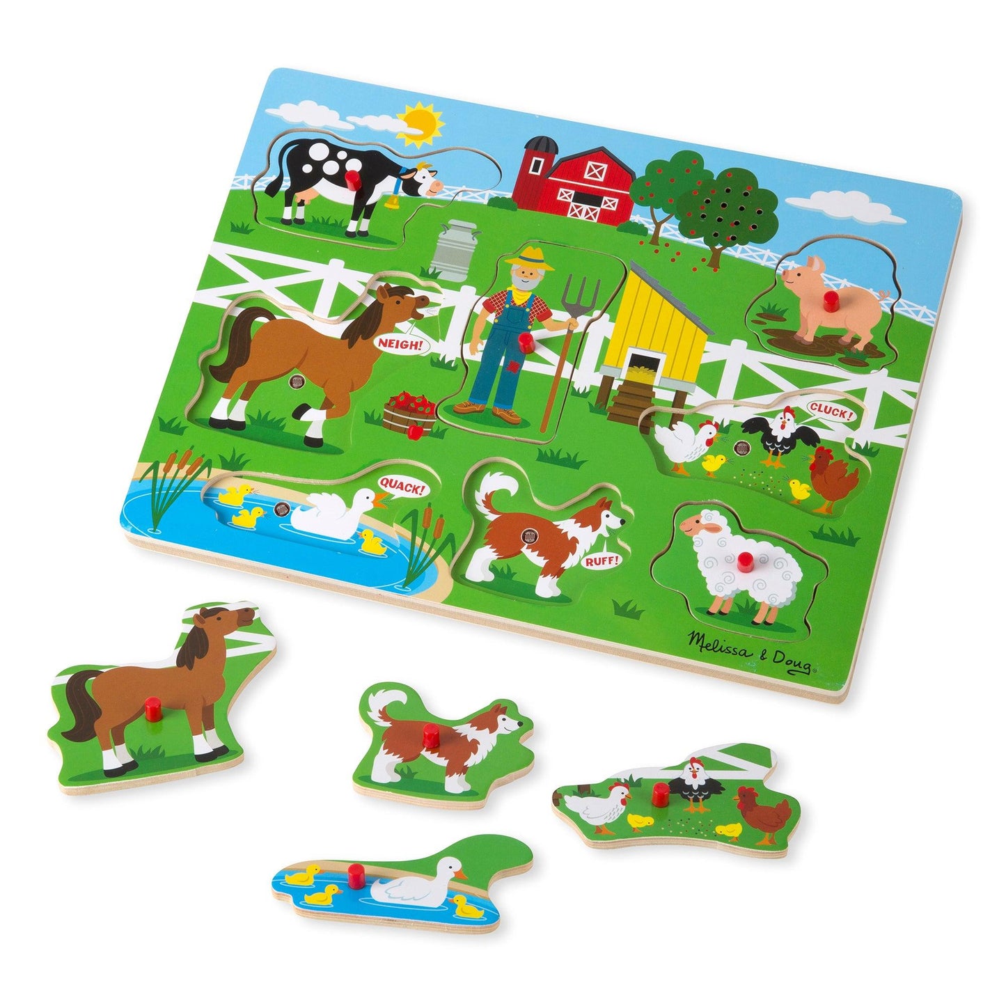 Old MacDonald's Farm Sound Puzzle - 8 Pieces - Loomini