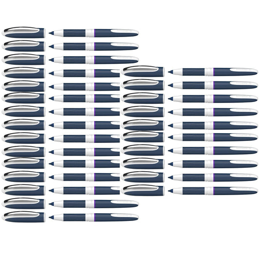 One Change Refillable Rollerball Pens, 0.6 mm, Violet, Pack of 5 - Loomini