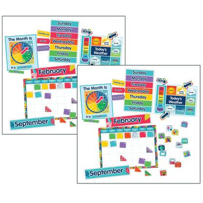 One World Calendar Bulletin Board Set, 2 Sets - Loomini