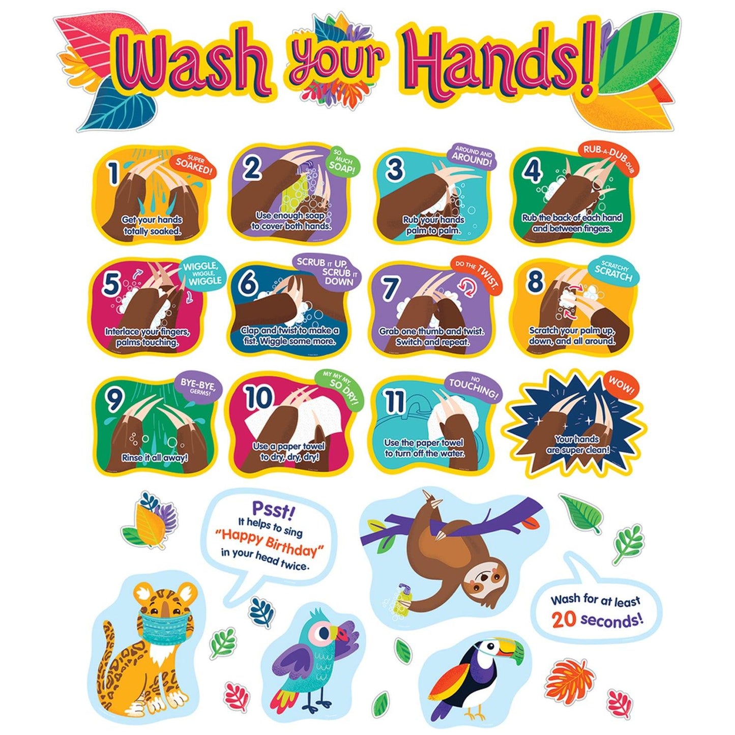 One World Handwashing Bulletin Board Set - Loomini