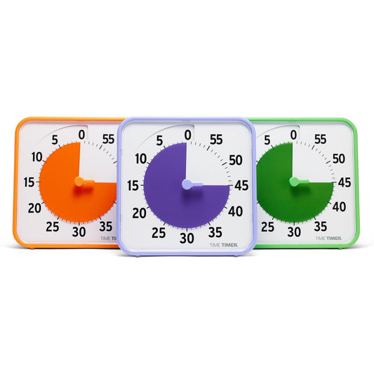 Original 8" Timer - Learning Center Classroom Set, Secondary Colors, Set of 3 - Loomini