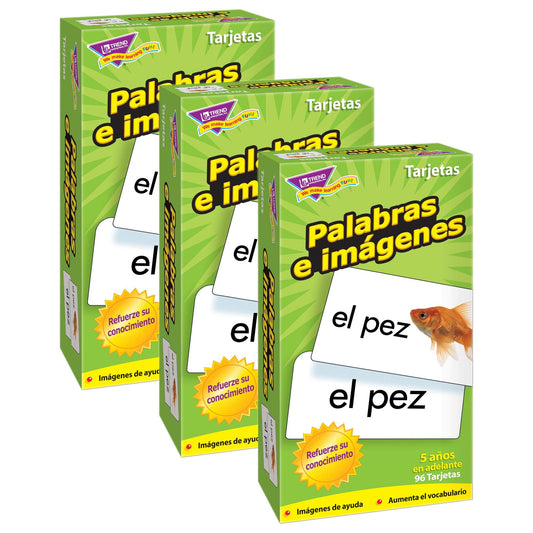 Palabras e imágenes (SP) Skill Drill Flash Cards, Pack of 3 - Loomini