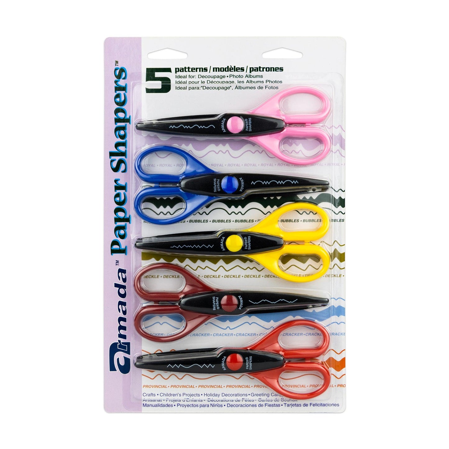 Paper Shapers® Decorative Scissors 5-Pack, Set 2 - Loomini