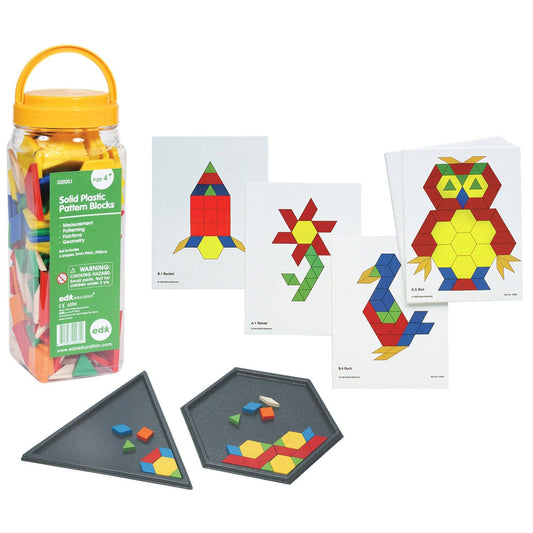 Pattern Blocks Kit - Activity Cards, Blocks & Trays - Loomini