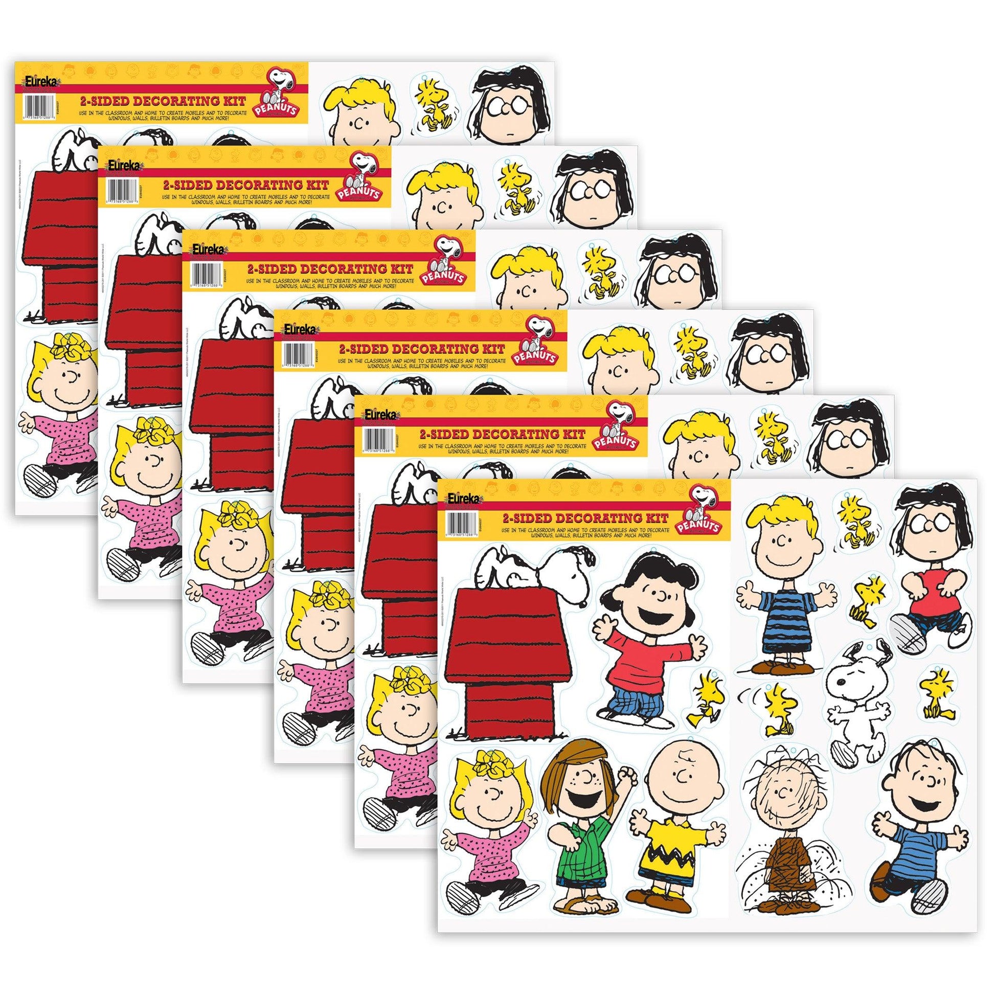 Peanuts® Classic Characters 2-Sided Deco Kit, 6 Kits - Loomini