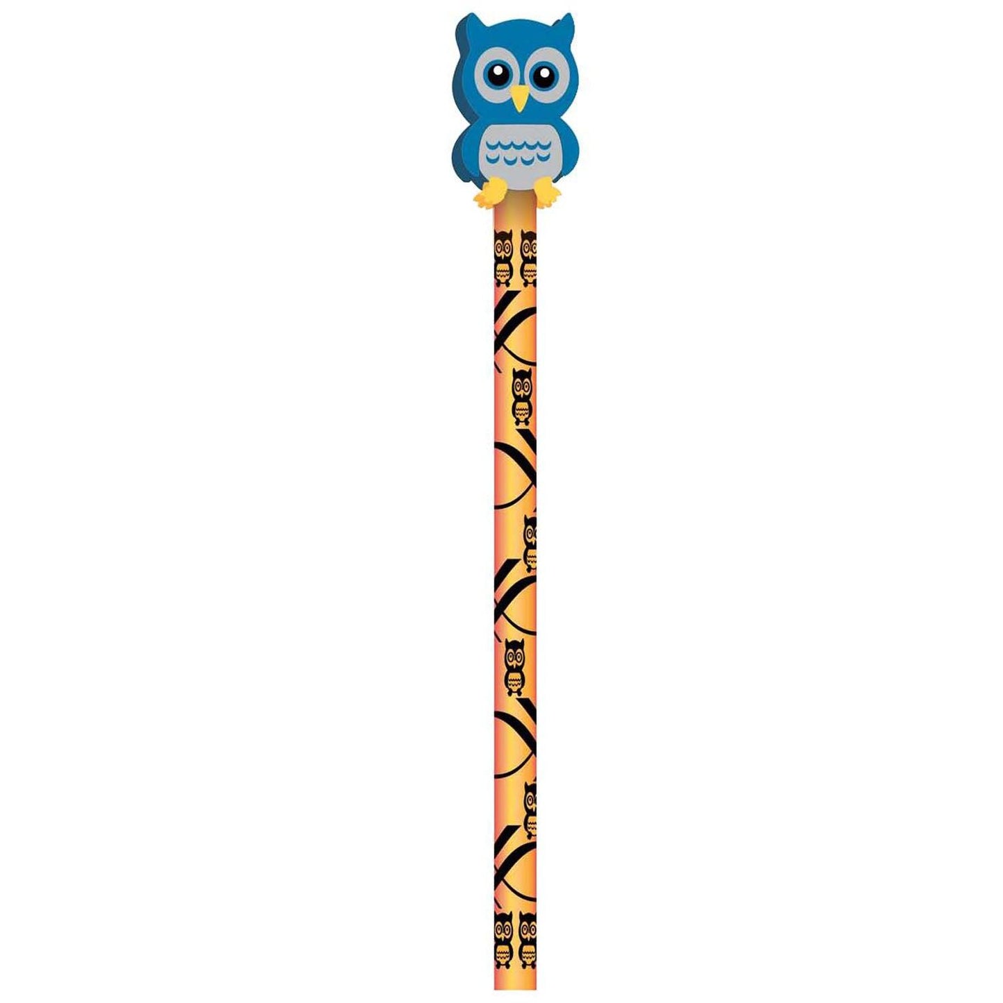 Pencil & Eraser Topper Write-Ons, Hoot Owl, Pack of 36 - Loomini