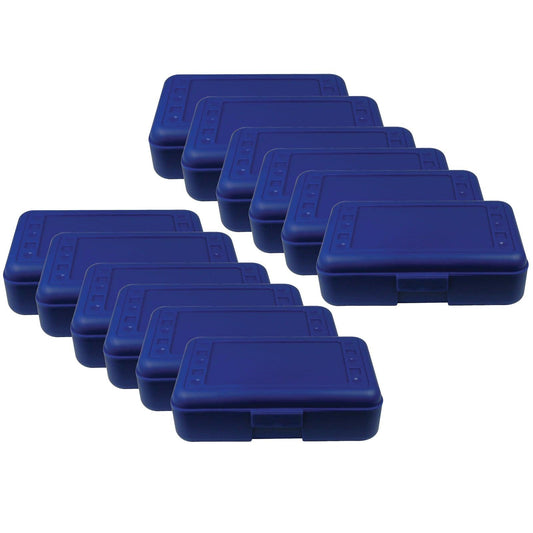 Pencil Box, Blue, Pack of 12 - Loomini