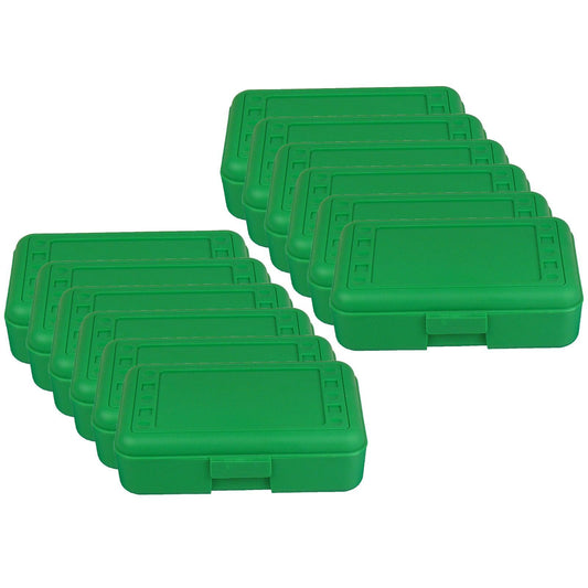 Pencil Box, Green, Pack of 12 - Loomini