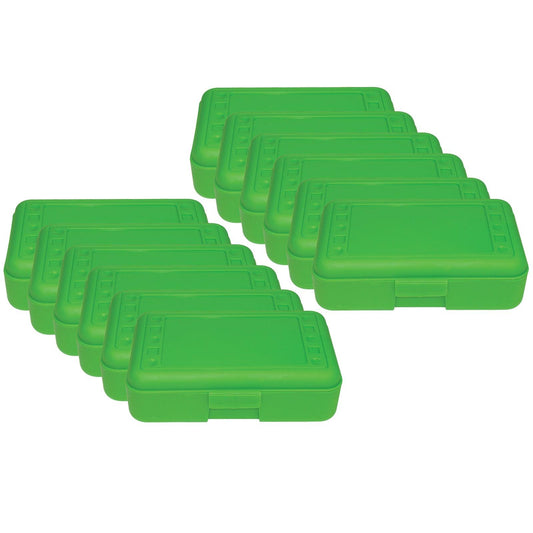 Pencil Box, Lime Opaque, Pack of 12 - Loomini