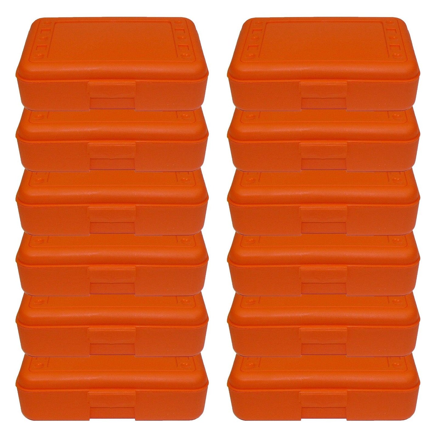 Pencil Box, Orange, Pack of 12 - Loomini