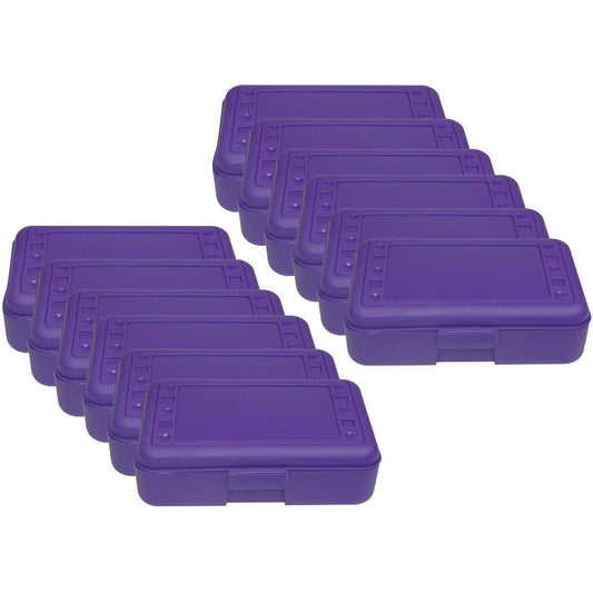 Pencil Box, Purple, Pack of 12 - Loomini