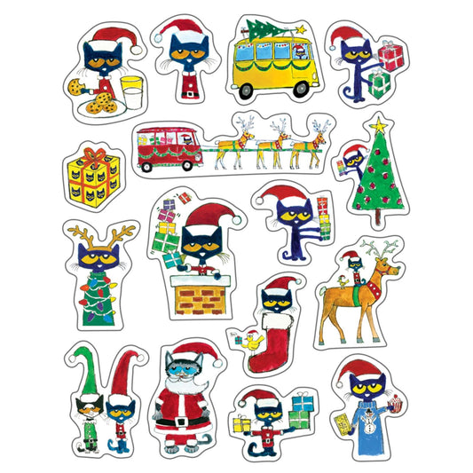 Pete the Cat® Christmas Stickers, 120 Per Pack, 12 Packs - Loomini