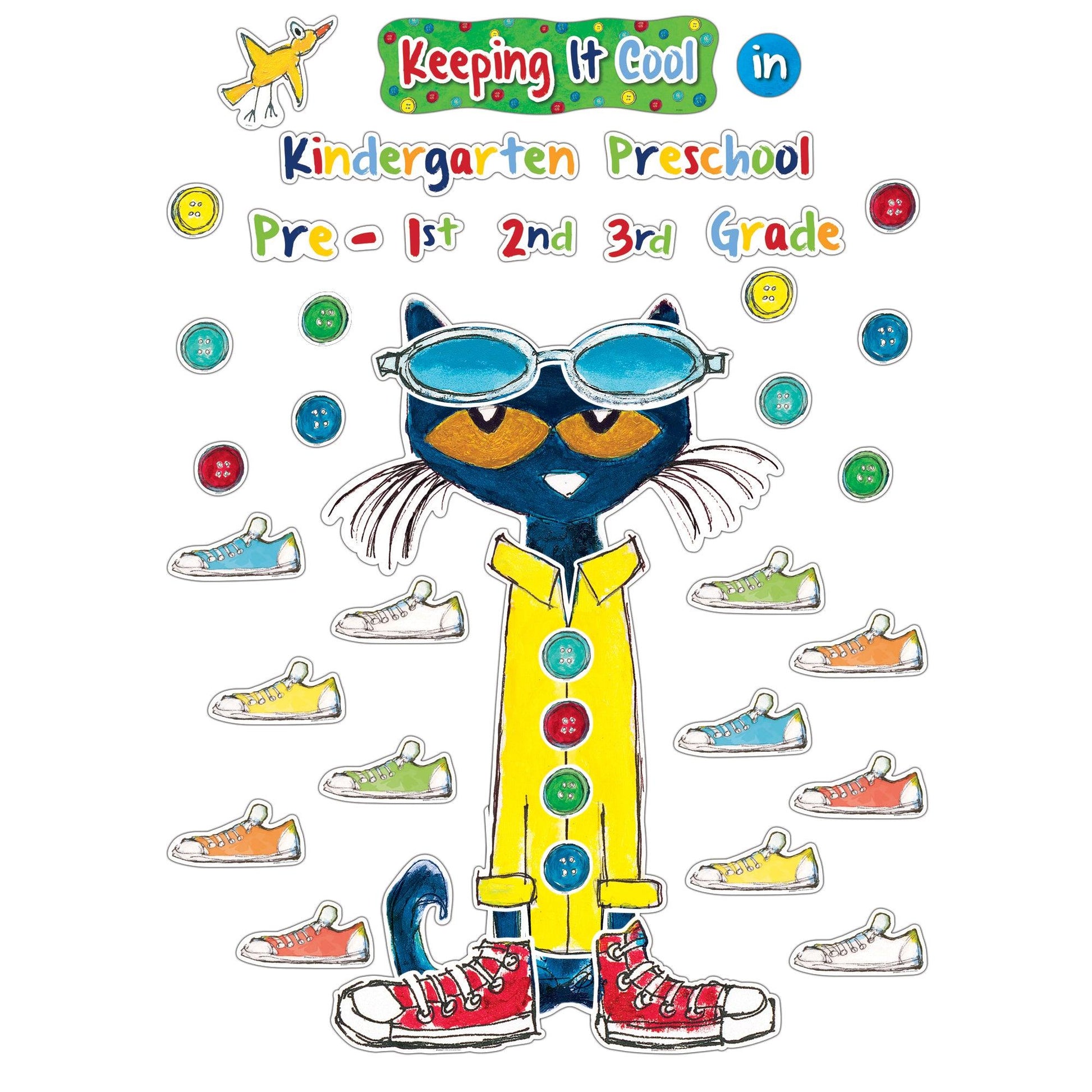 Pete the Cat® Keeping It Cool In...Bulletin Board Set - Loomini