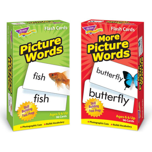 Picture Words Skill Drill Flash Cards Assortment - Loomini