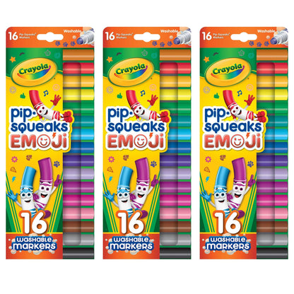 Pip Squeaks Stamper Markers, 16 Per Pack, 3 Packs - Loomini