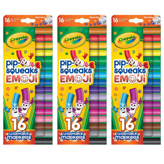 Pip Squeaks Stamper Markers, 16 Per Pack, 3 Packs - Loomini