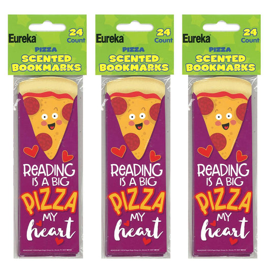Pizza Scented Bookmarks, 24 Per Pack, 3 Packs - Loomini