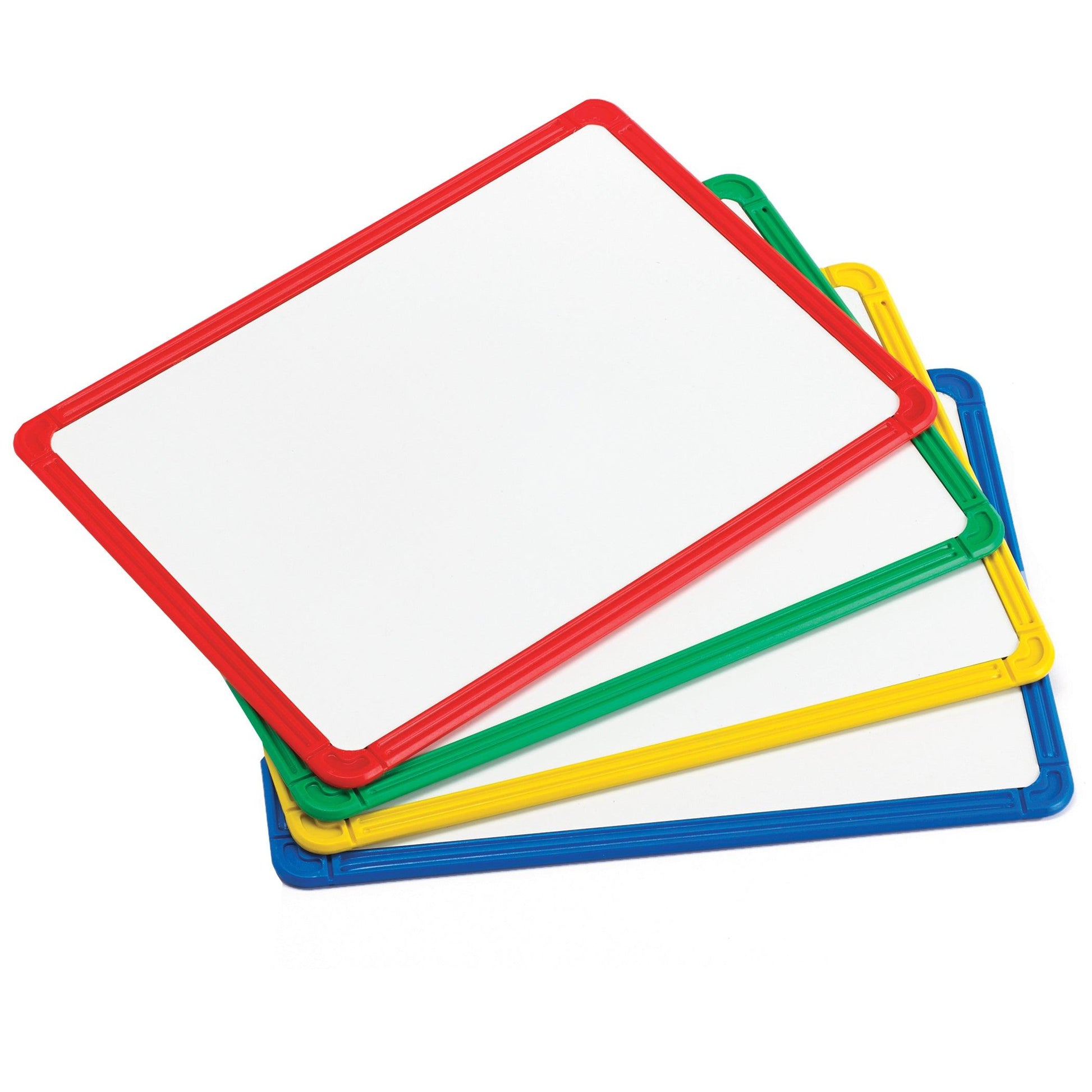 Plastic Framed Metal Whiteboards - Four Colors - Set of 4 - Loomini