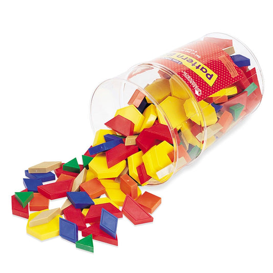 Plastic Pattern Blocks: 1 cm, Pack of 250 - Loomini
