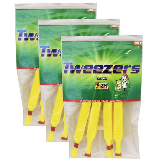 Plastic Tweezers, 4 Per Pack, 3 Packs - Loomini
