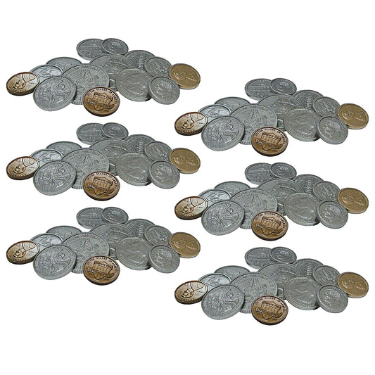 Play Money: Assorted Coins, Pack of 6 - Loomini