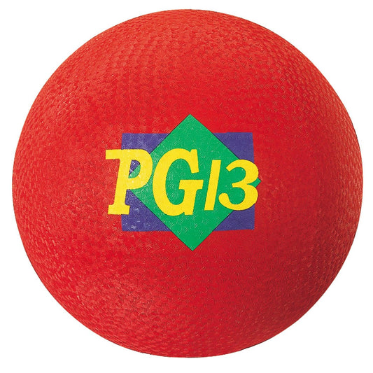 Playground Ball, 13" Diameter, Red - Loomini