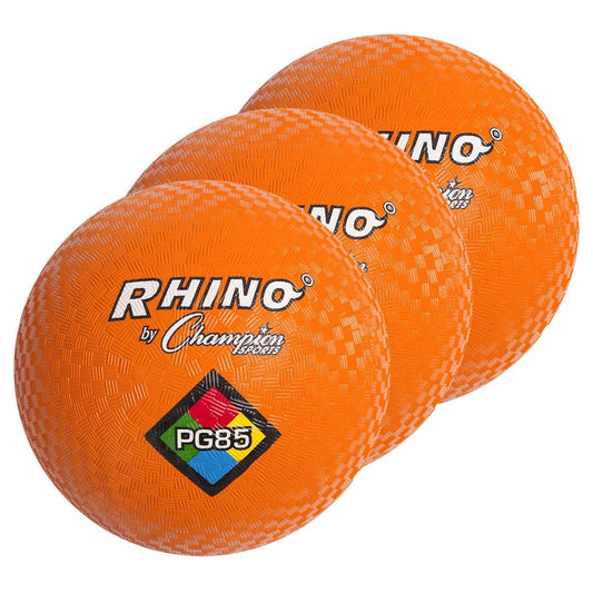 Playground Ball, 8-1/2", Orange, Pack of 3 - Loomini