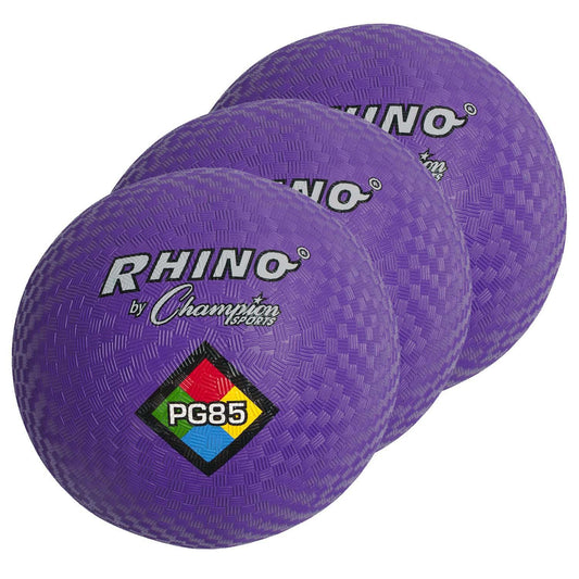 Playground Ball, 8-1/2", Purple, Pack of 3 - Loomini