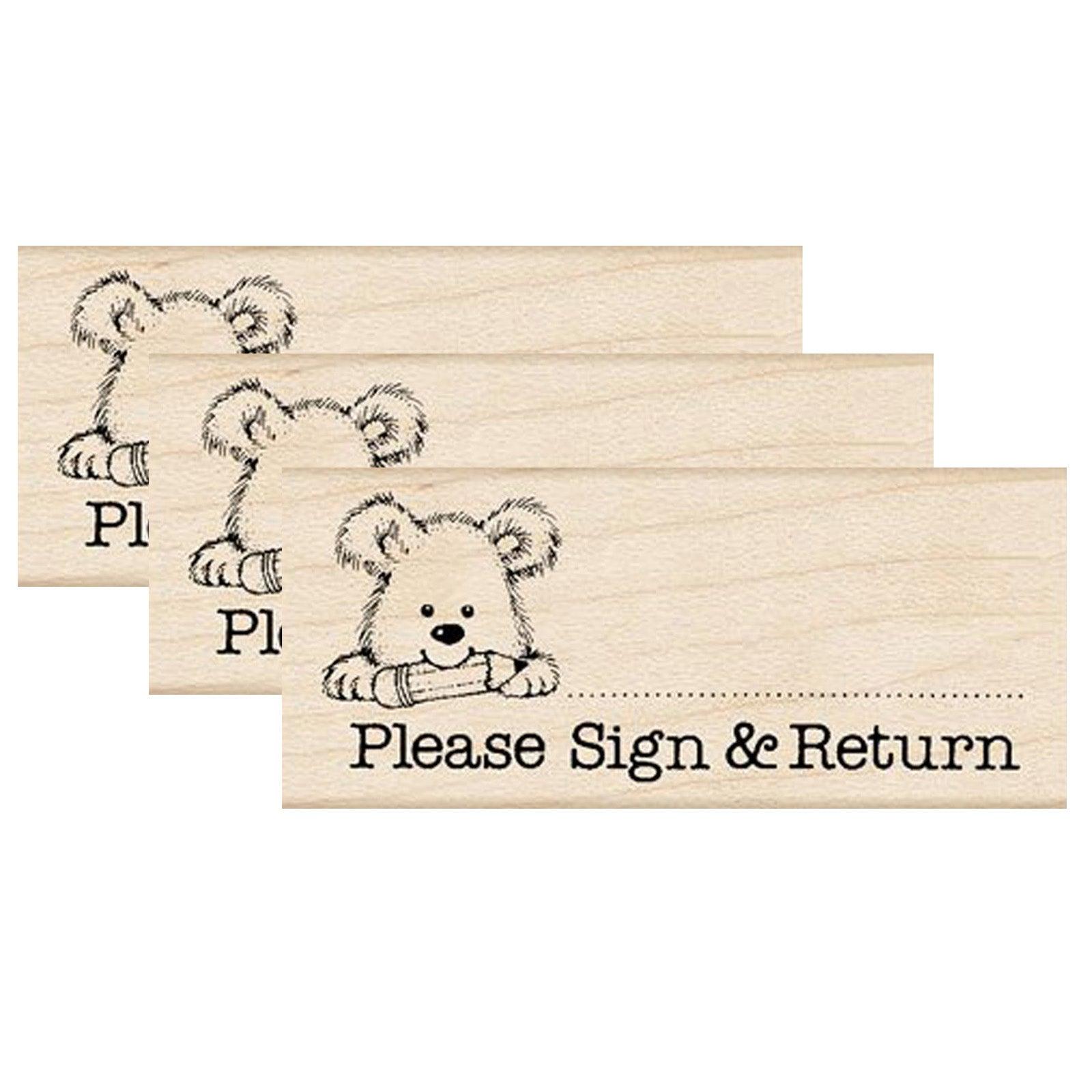 Please Sign & Return Pup Stamp, Pack of 3 - Loomini