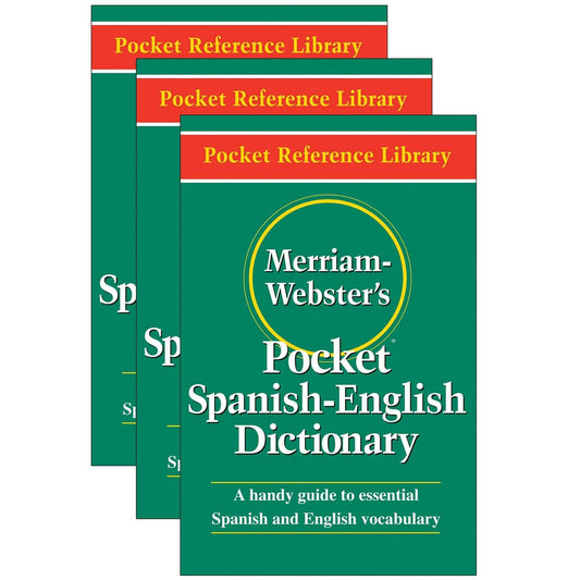 Pocket Spanish-English Dictionary, Paperback, Pack of 3 - Loomini