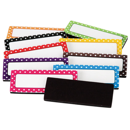 Polka Dots Magnetic Labels, 30 Per Pack, 2 Packs - Loomini