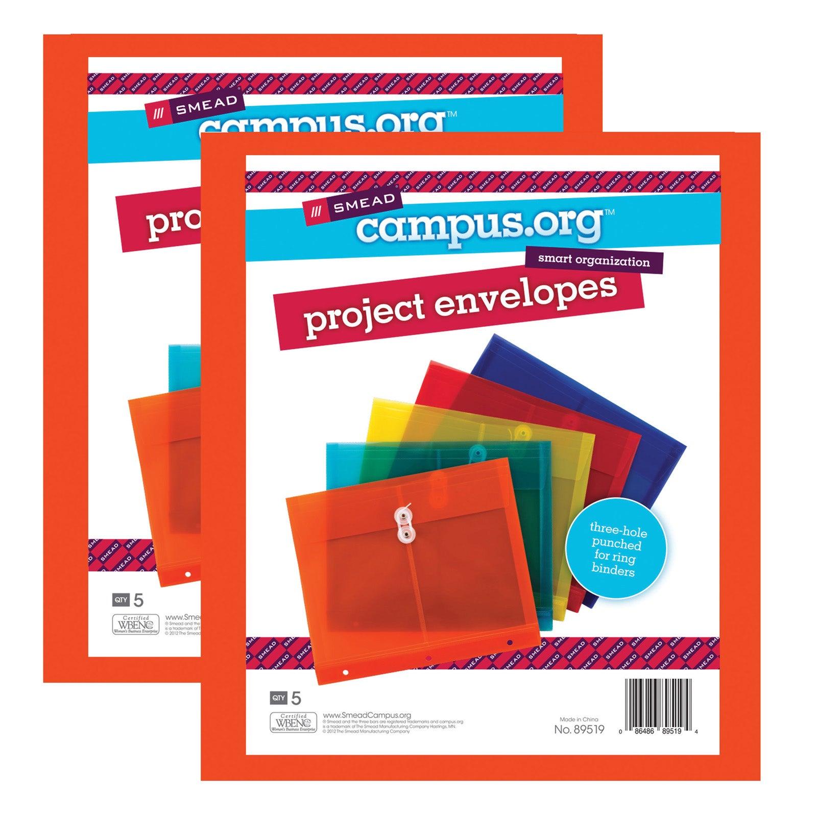 Poly Project Envelopes, 5 Per Pack, 2 Packs - Loomini