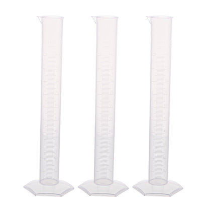 Polypropylene Measuring Cylinder, Hexagonal Base, 1000ml, Pack of 3 - Loomini